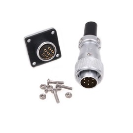 ZBLZGP WEIPU WS16 7 Pin Industrial Electrical Wire Connector Aviation Metal Panel Mount Waterproof Plug Male Female Socket Heavy Duty Cable Assembly 18AWG Wire 5A