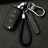 LxwSin Braided Leather Keychain, 2 PCS PU Leather Strap Keyring