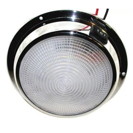 Dr. LED 5 1/2 inch Blue / Warm White Marine LED Dome Light (Chrome)  12V 24V