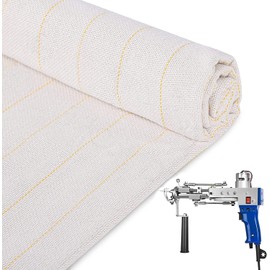 ZOWWFAST Tufting Cloth,Monks Cloth with Marked Yellow Lines for Tufting,Professional Punch Needle Fabric for Tufting Guns for Handmade Rugs | Tapestries 39 x 79 Inchs