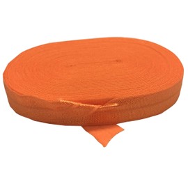 Bowtique Emilee 5/8" Elastic 10 yards Spool, Fold Over Elastic for Face Masks, Headbands or Hair Ties (Orange)