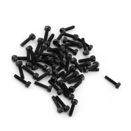 M3 Hex Socket Head Screw Set Grade Alloy Carbon Steel, Black for General Purpose Use, Ideal for Confined Areas, 17 Common Sizes for Home and Office Appliance (M3*12mm 50 Pcs/Pack)