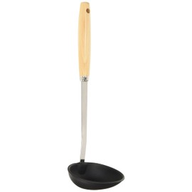 Endoshoji Professional Olive Ladle, Stainless Steel / Natural Wood, Made in Japan