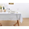 Artisan Flair White Lace Tablecloth Rectangular 60x90 Inch, Plastic Lace
