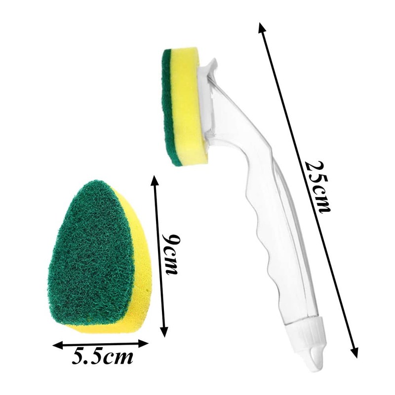 Gativs Cleaning Sponge Dish Sponge with Handle 10 Pieces Dish