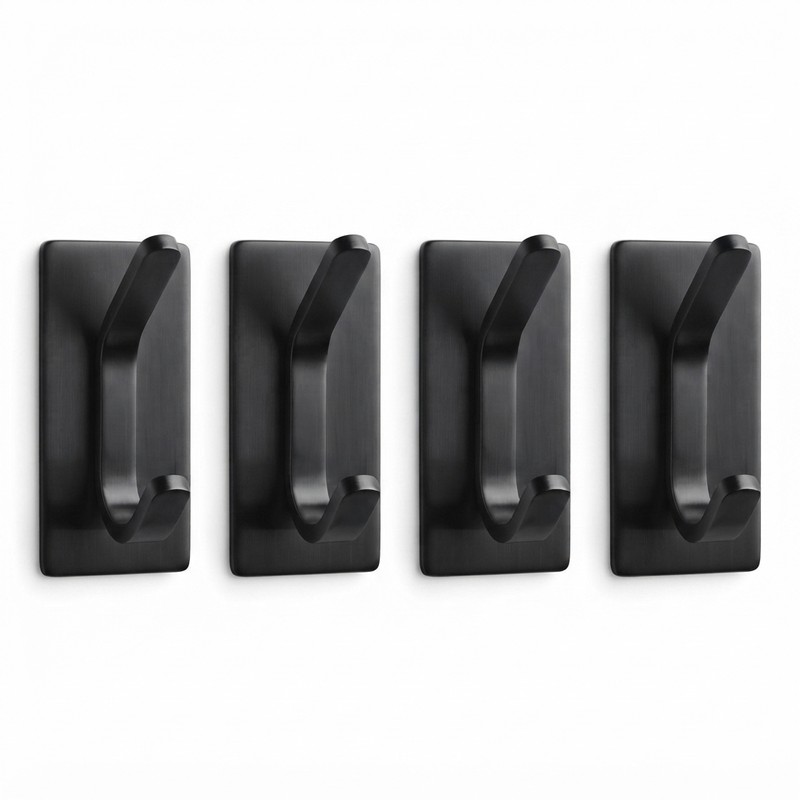 Double Adhesive Wall Hooks for Towel & Coat Storage –