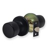 XFORT Tulip Passage Knob Set Matt Black, Door Knob for