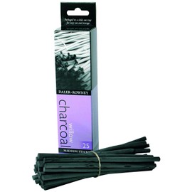 Daler-Rowney Artists Charcoal Medium Set, 25-Piece, Drawing and Sketching, Professional Artists