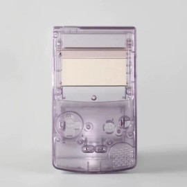 Unbranded Game Boy Color USB-C Ready Retro Pixel Laminated Q5 IPS Shell - FunnyPlaying - Clear Purple