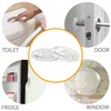 Clear Door Stoppers for Wall - Medium Size 2" (16