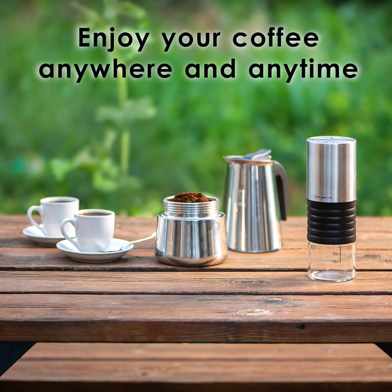 Mixpresso Electric Coffee Grinder With USB And With Easy On/Off