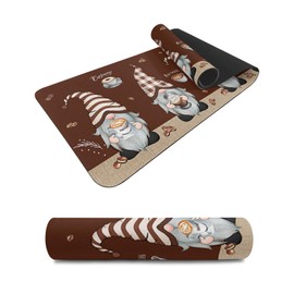 Heat Resistant Trivet & Table Runner Coffee Gnome Coffee Beans on Brown Background Hot Dishes Mat Table Protector Hot Pots Pans Pads Waterproof Placemats for Countertops 40x12 Inch