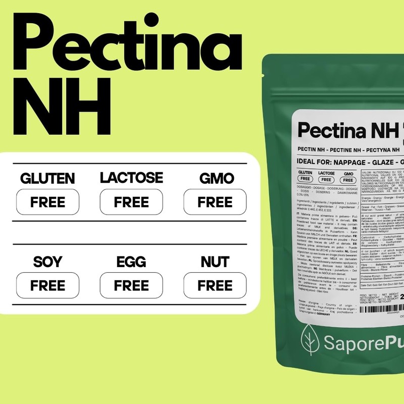 SaporePuro - Pectina NH 200 g per Nappage, Glasse e