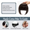 2 Extensión de Flequillo, Flequillo de Cabello Humano con Clip