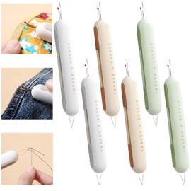 QOOWFEANIG 2-in-1Needle Threader Seam Rippers Kit Stretchable Sewing Tool,Integrated Seam Remover Needle Threading Opener Sewing Device for Hand Sewing Crafting Knitting Cross Stitch Quilting Supplies