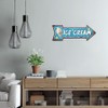 Ice Cream Embossed Metal Sign - Vintage Diner Ice Cream