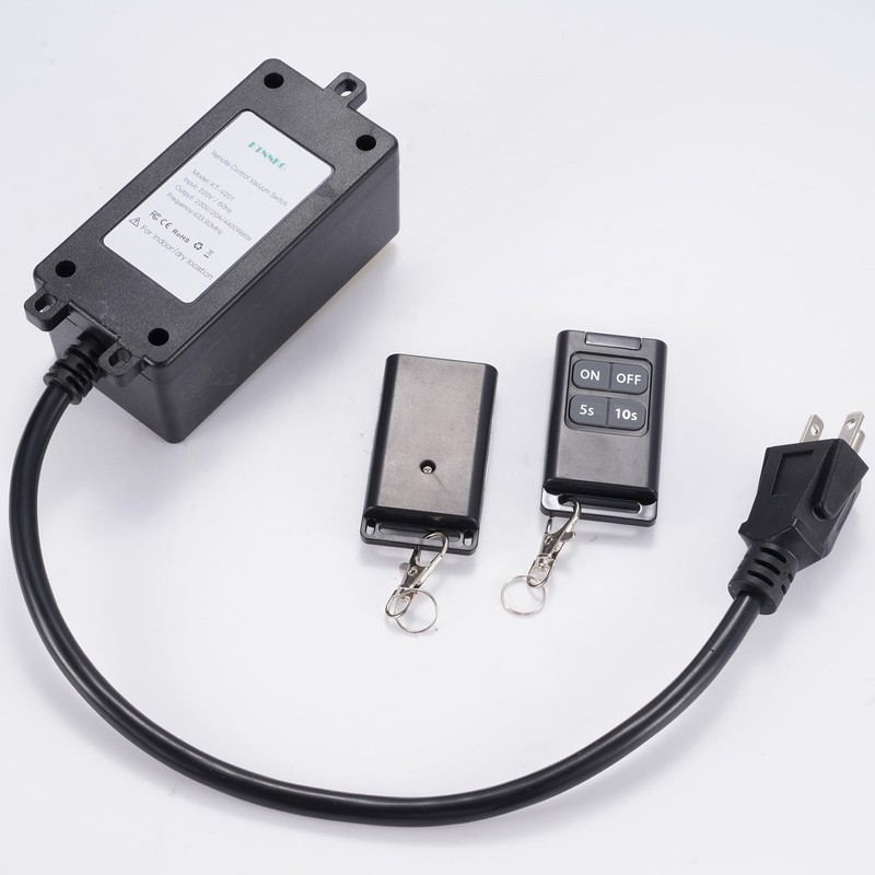 220V Automatic Remote Vacuum Switch, KTNNKG Wireless Outlet for High
