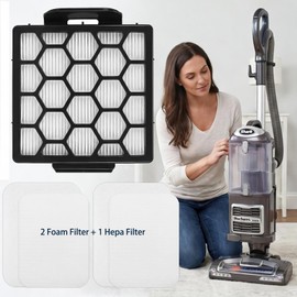 2 Foam Filter + 1 Hepa Filter Replacement Part for Shark ZU62 ZU60 NV255 NV150 NV251 NV151 ZU62C Navigator Rotator Pet Pro Upright Vacuum Part 1238FT60 1239FT60