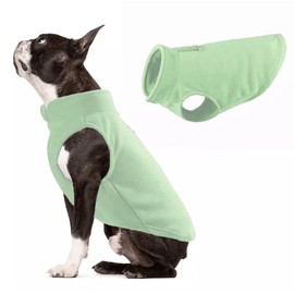 JACKO & CO - Fleece Vest Sweater with Leash Ring - Soft Lightweight Breathable for Puppies Small Medium Dogs, Kitten, Cats, Chihuahua - Warm for Fall/Autumn/Winter (Mint Green, Small 5lbs)