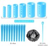 WILLBOND 141 Pieces Hair Rollers Set Include 60 Plastic Hair