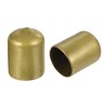 uxcell 50pcs Round Rubber End Caps 23/32"(18mm) Gold Vinyl Cover