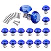 16 Pcs Drawer Knobs, 30mm Crystal Glass Cabinet Knobs Dresser