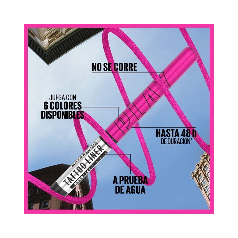 Delineador de ojos Maybelline Tattoo Liner punch 14 g