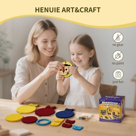 Art Craft Activity Toys for Kids, DIY Foam Felt Kits, Make Your Own Animals Decoration Pendant, Birthday Gifts for Boys & Girls Ages 4, 5, 6, 7,8 Year Old