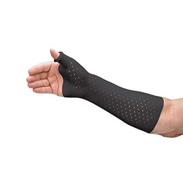 Rolyan AquaForm Zippered Wrist and Thumb Spica Splint, Charcoal, Short,