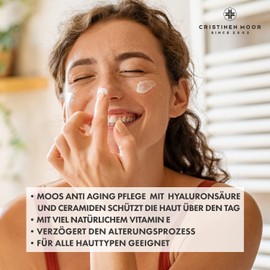 CristinenMoor Organic Moss Ointment Anti-Ageing - Anti-Wrinkle Face Care | Moss Cream with Organic Hyaluronic Acid & Ceramides | Natural Cosmetics | Face Cream for All Skin Types Men & Women