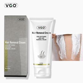 VGO 5-Minute Painless Hair Remover Gel | All Skin Types & Bikini Safe | Dermatologist-Tested Depilatory Cream for Women/Men - Net Weight (Unit): 310