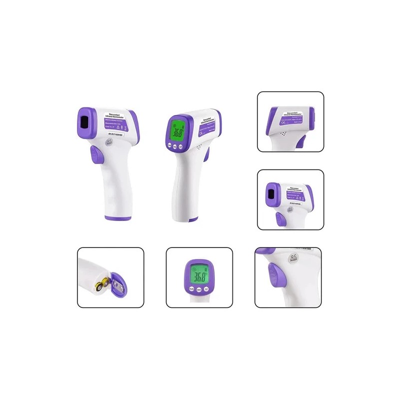 SIMZO HW-F7 NON-CONTACT FOREHEAD THERMOMETER MEMORY RECALL BEEPER BACKLIT DISP