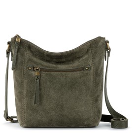 The Sak Ashland Crossbody in Leather, Adjustable Crossbody Strap, Moss Suede