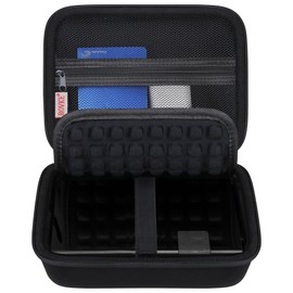 BOVKE Hard Drive Case for WD Elements My Book Seagate Expansion Desktop External Hard Drive HDD 6TB 8TB 10TB 12TB 14TB 16TB 18TB 20TB, 3.5 Inch Portable Desktop HDD Carrying Case, Black+Black