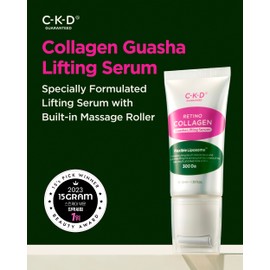 CKD Gua Sha Face Serum - Retinol Collagen Lifting Serum for Firming, Tightening, and Instant Face Lifting. Wrinkle Reduction with Massage Roller. Korean Skin Care. 1.35 fl oz