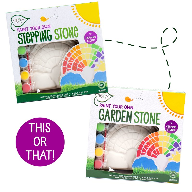 Creative Roots Paint Your Own Rainbow Stepping Stone Craft Kits