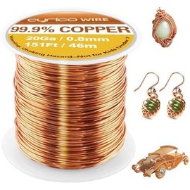 99.9% Pure Copper Wire, 16 Gauge 102  Solid Copper Wire for  Making Crafts, Electroculture Gardening Antenna,  Bendable Soft Wire for - Color: 20Ga, 150 Feet, Size: Copper wire 20 Ga