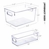 SKTEET Set of 8 Clear Plastic Storage Bins, 4 Large