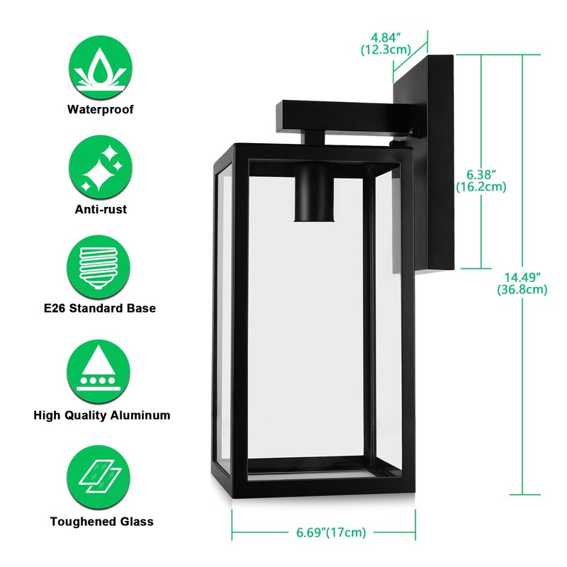 MAXvolador Outdoor Wall Lantern, Extra Large Exterior Waterproof Wall Sconce