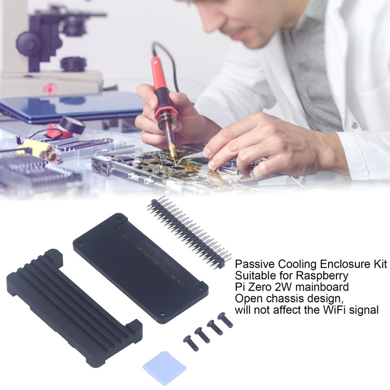 Aluminum Alloy Cooling Case Acrylic Bottom Shell Passive Cooling Enclosure