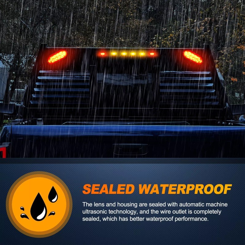 Nilight LED Trailer Light Kit 6 Inch Oval Stop Turn