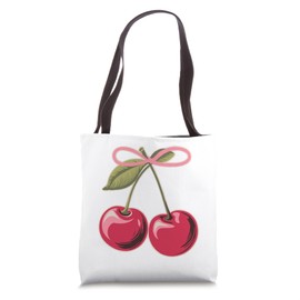 Cute Cherries | Cherry Bow | Cherry Fashion Tote Bag
