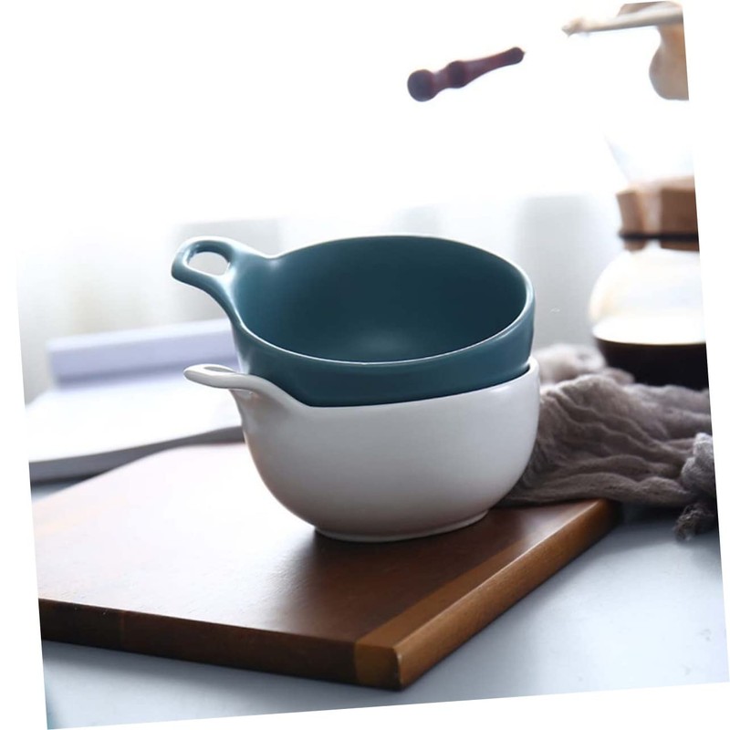 KICHOUSE Portable Stylish Ceramic Salad Bowl Kitchen Bowl for Salad