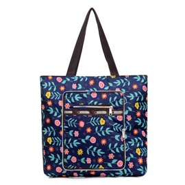 Couragejoy - Bolsas de compras reutilizables plegables, lavables, impermeables, grandes, resistentes al agua, Color7, L