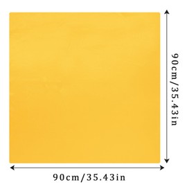 AWAYTR 35" Large Square Satin Head Scarf - Silk Hair Scarf Square Hair Bandanas Large Scarf Sleeping Head Wraps for Women (Yellow)