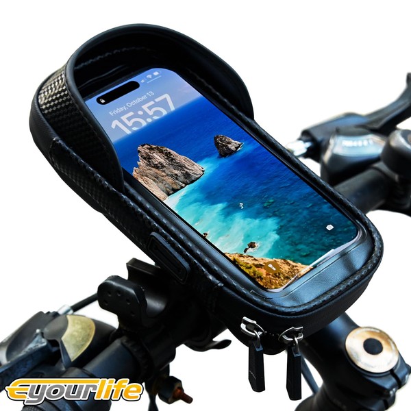 Eyourlife Mobile Phone Holder Bicycle Handlebar Bag Waterproof Motorcycle Mobile Phone Holder 360° Rotatable Bicycle Mount Mobile Phone Holder Bicycle with Cover Under 7 Inches