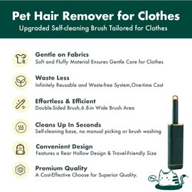 FelineFun Pet Hair Remover for Clothes -Dog & Cat Hair Remover for Clothes-Better Than Lint Rollers for Pet Hair, Lint Remover Brush, Lint from Clothing, Couch, Furniture, Bedding,Car