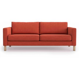 MASTERS OF COVERS Snug Fit Karlstad 3 Seat (Not 2 Seat) Sofa Cover Slipcover for The IKEA Karlstad Three Seat Slipcover Replacement-Orange (Length:80'')