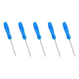FOCMKEAS 5PCS Mini Phillips Screwdriver, 2mm Cross Head with Blue Non-slip Handle for Small Appliances, 2.56"(65mm) Total Length, Non-magnetic