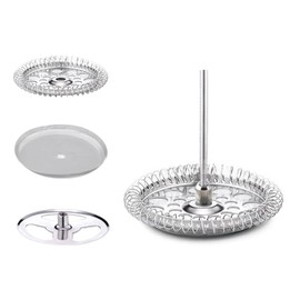 VIA CREMA French Press 800/1000 ml Glass/Stainless Steel (Stainless Steel, 800 ml/27 oz)